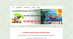 Desktop Screenshot of pensioncaninesudalsace.fr